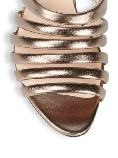 Shop Giorgio Armani Leather Mules In Canna