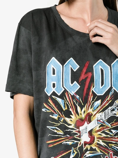 Shop Gucci Ac/dc Print Tie Dye T Shirt In Black