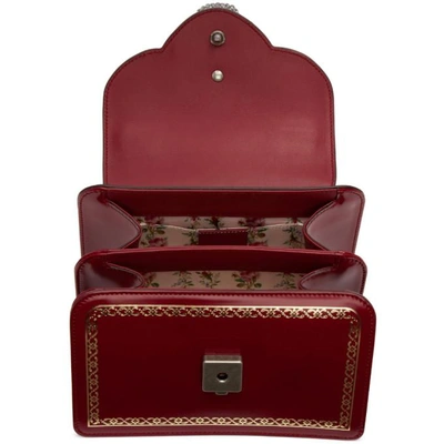 Shop Gucci Red Mini Gatto Swarovski Tiger Bag In 6361 Red