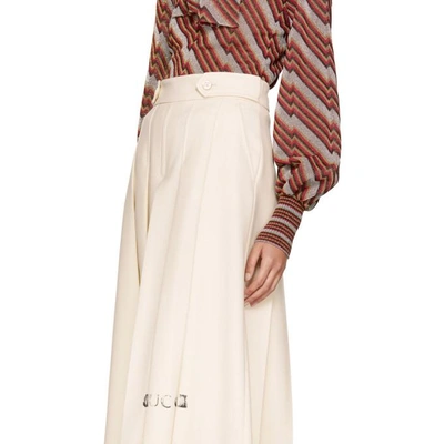 Shop Gucci White Magnolia Culottes