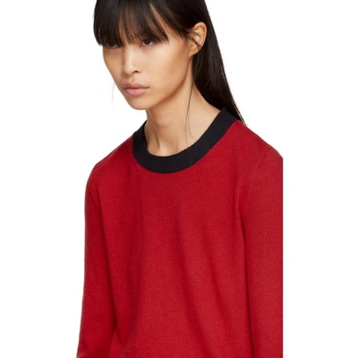 Shop Gucci Red Elegant Crewneck Sweater