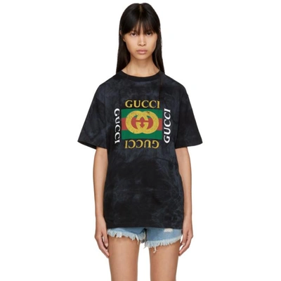 Shop Gucci Black Loved Vintage  T-shirt In 1948 Black Multi