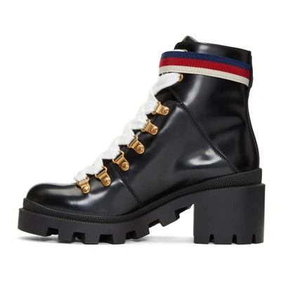 Shop Gucci Black Trip Lug Sole Hiking Boots