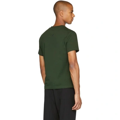 Shop Kenzo Green Logo T-shirt In 51dark Khaki