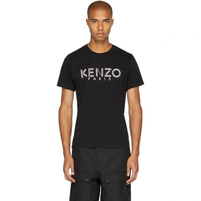 Shop Kenzo Black Logo T-shirt