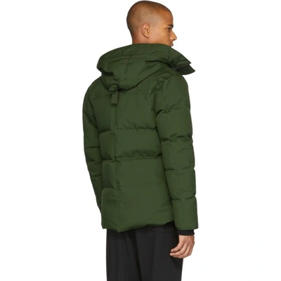 Shop Kenzo Green Down Coat