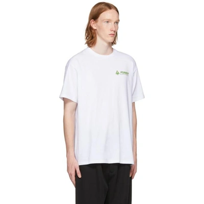 Shop Raf Simons White Forest T-shirt