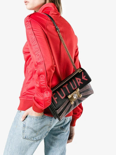 Shop Gucci Linea Future Shoulder Bag In Black