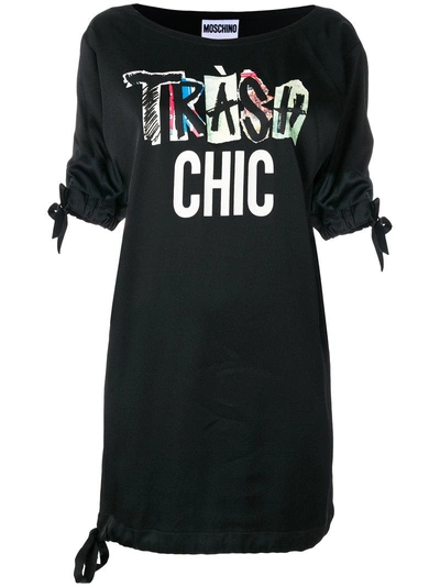 Shop Moschino Trash Chic T-shirt Dress In Black