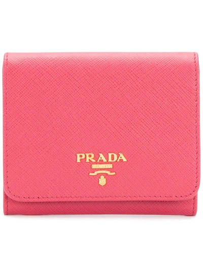 Shop Prada Trifold Flap Wallet