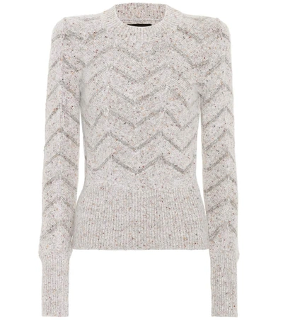 Shop Isabel Marant Elson Alpaca-blend Sweater In Light Grey