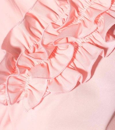 Shop Jacquemus Asymmetric Cotton Shirt In Pink