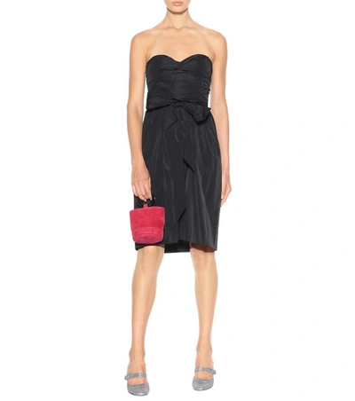 Shop Alexa Chung Strapless Dress In Black