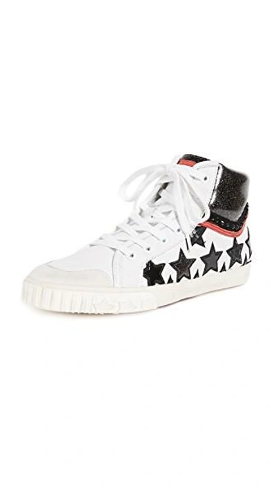 Shop Ash Musik Star Sneakers In White/red
