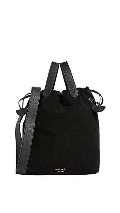 Shop Meli Melo Hazel Drawstring Bag In Black