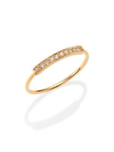Shop Zoë Chicco Pavé Diamond & 14k Yellow Gold Horizontal Bar Ring