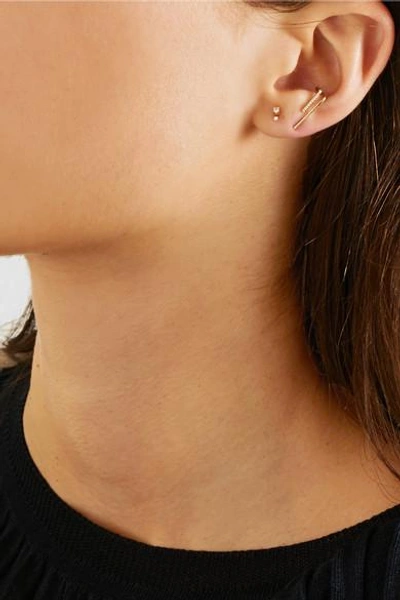 Shop Sansoeurs H 18-karat Gold Diamond Earring