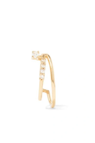 Shop Sansoeurs 18-karat Gold Diamond Earring