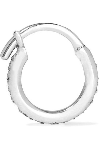 Shop Ileana Makri 18-karat White Gold Diamond Hoop Earrings