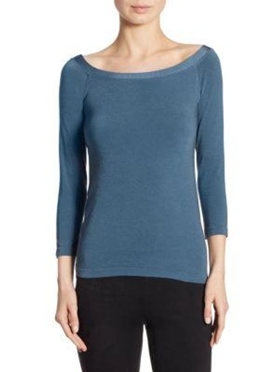 Shop Wolford Cordoba Pullover In Iron Blue