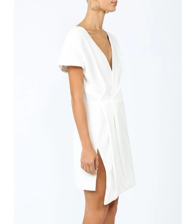 Shop Mugler White Asymmetric Dress