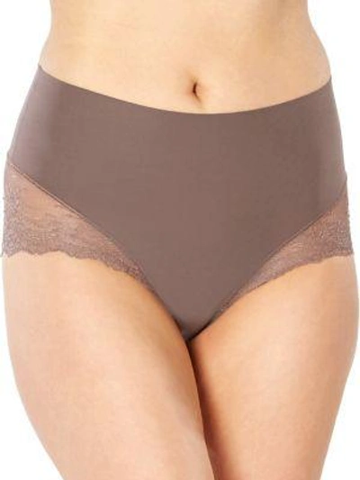 Shop Spanx Undie-tectable Lace Hi-hipster Trousery In Umber Ash