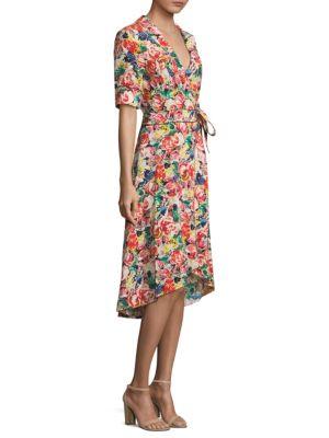ganni maple silk dress