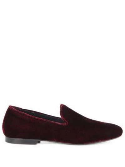 Shop Vince Bray Velvet Smoking Loafers In Pewter