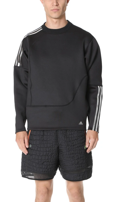 Shop Adidas By Kolor Spacer Crew Sweatshirt In Black