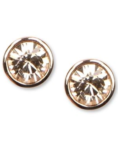 Shop Givenchy Earrings, Rose Gold-tone Crystal Element Stud Earrings