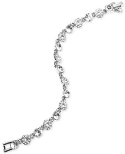 Shop Givenchy Crystal Flex Bracelet In Silver