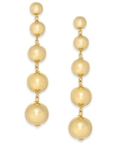 Shop Kate Spade New York 14k Gold Plated Graduated Ball Linear Drop Earrings