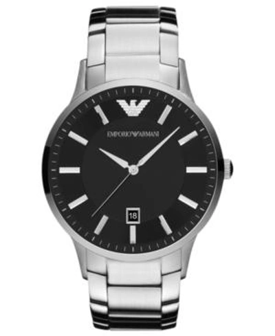 Shop Emporio Armani Watch, Men's Stainless Steel Bracelet 43mm Ar2457