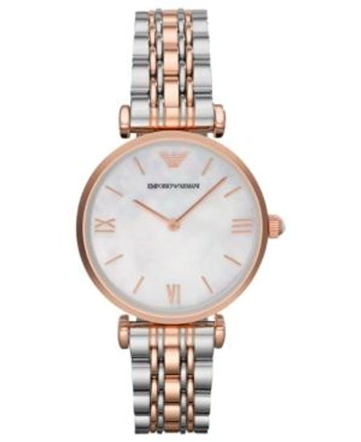 Shop Emporio Armani Women's Two-tone Stainless Steel Bracelet Watch 32mm Ar1683