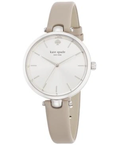 Shop Kate Spade New York Women's Holland Gray Leather Strap Watch 34mm 1yru0813