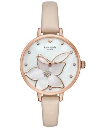 Shop Kate Spade New York Women's Metro Vachetta Leather Strap Watch 34mm Ksw1302