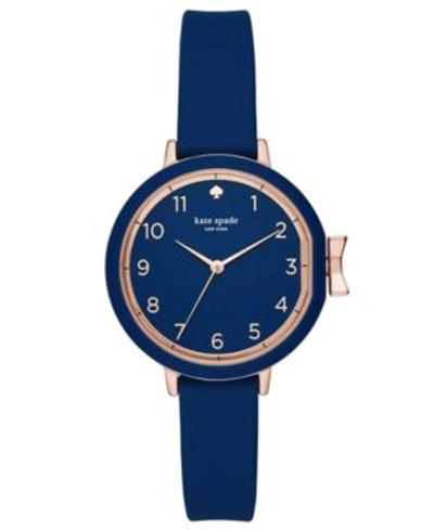 Shop Kate Spade New York Women's Park Row Navy Silicone Strap Watch 34mm