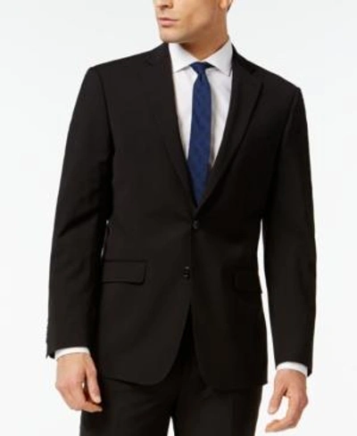 Shop Calvin Klein Men's Slim-fit Wool Infinite Stretch Suit Jacket In Black