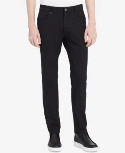 Shop Calvin Klein Men's Infinite Tech 5-pocket Slim-fit Pants In Black