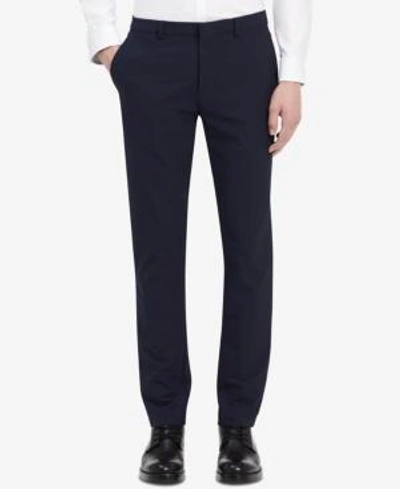 Shop Calvin Klein Men's Infinite Tech Suit Pants In Sky Captain