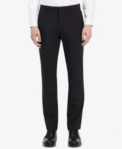 Shop Calvin Klein Men's Infinite Tech Suit Pants In Black