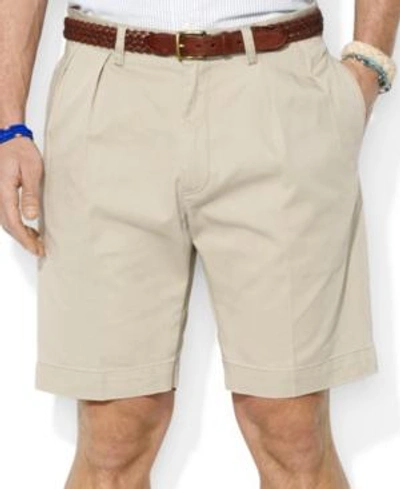 Shop Polo Ralph Lauren Men's Core 9" Classic-fit Pleated Chino Shorts In Hudson Ta