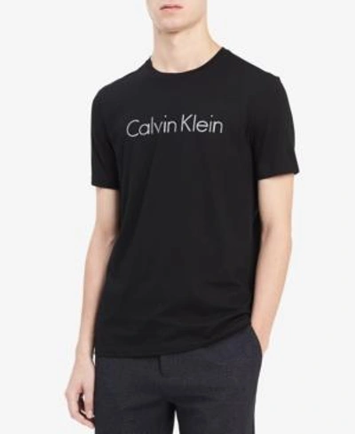 Shop Calvin Klein Men's Logo T-shirt In Black