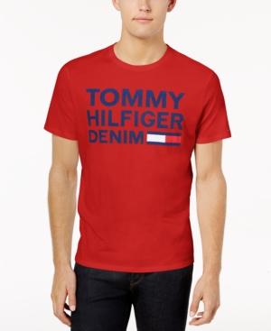 mens red tommy hilfiger t shirt