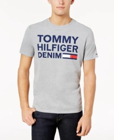 Tommy Hilfiger Denim Men's Graphic-print T-shirt In Grey Heather | ModeSens