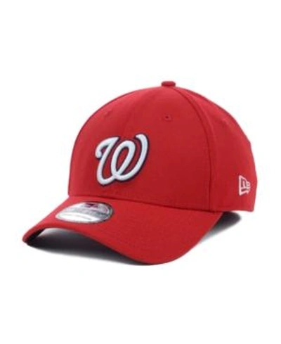 Shop New Era Washington Nationals Mlb Team Classic 39thirty Stretch-fitted Cap In Red