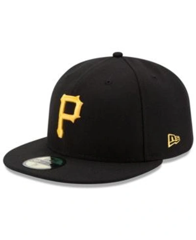 Shop New Era Pittsburgh Pirates Authentic Collection 59fifty Fitted Cap In Black