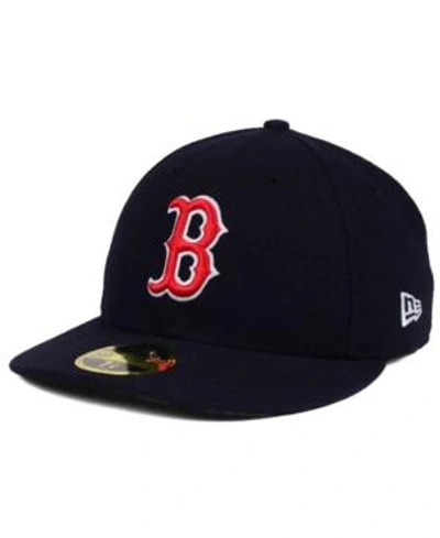 Shop New Era Boston Red Sox Low Profile Ac Performance 59fifty Fitted Cap In Navy