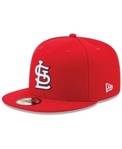Shop New Era St. Louis Cardinals Authentic Collection 59fifty Cap In Red