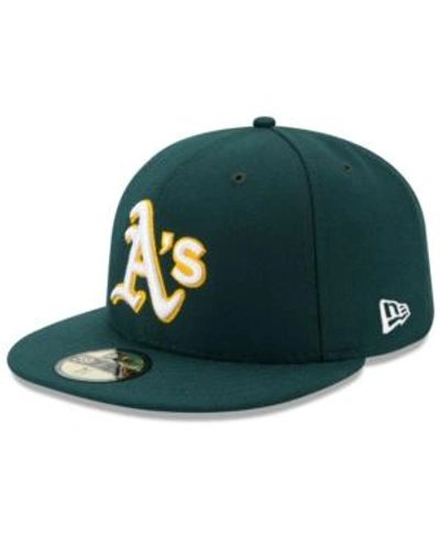Shop New Era Oakland Athletics Authentic Collection 59fifty Fitted Cap In Green
